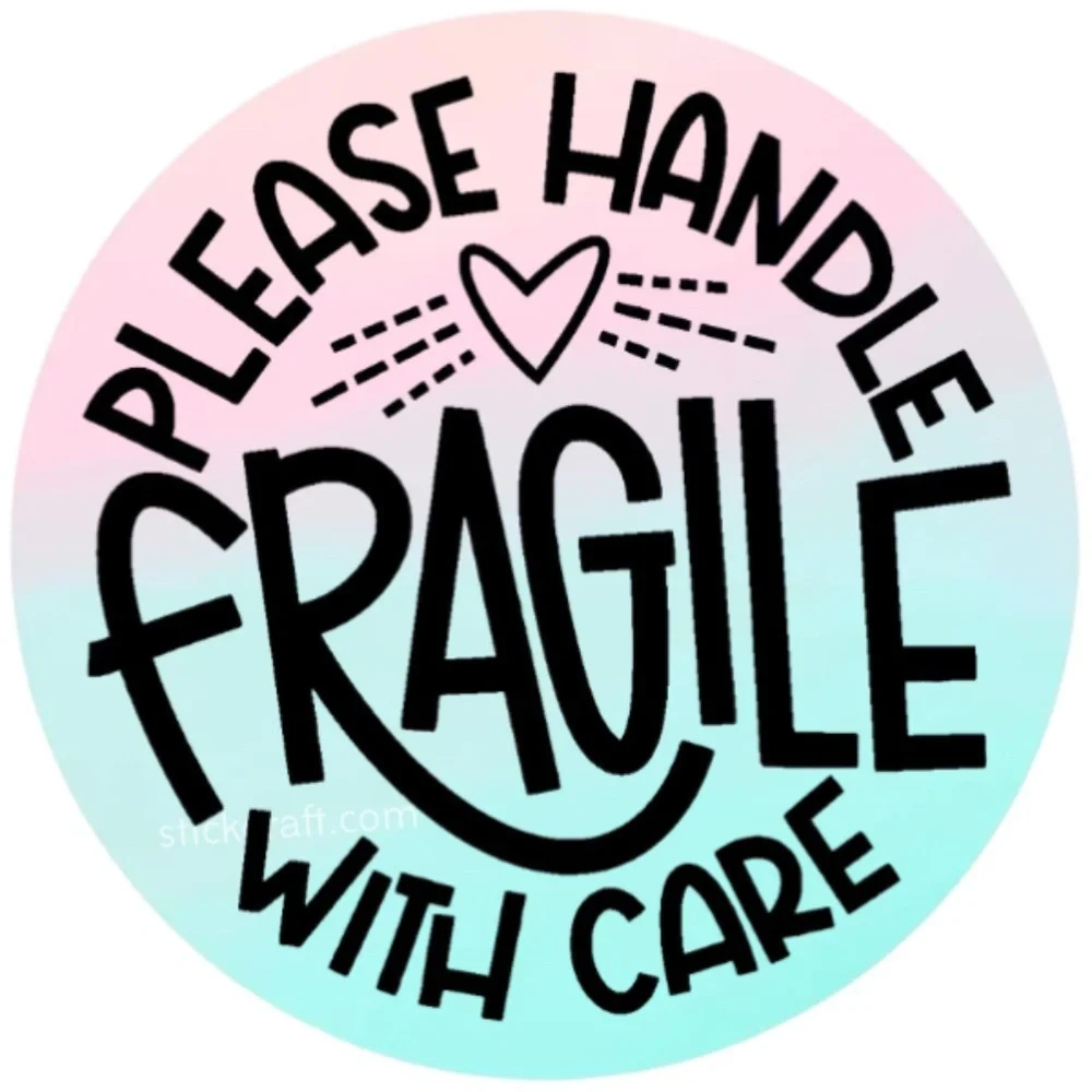 Please handle with care sticker, careful, label sticker 13 colors to choose from